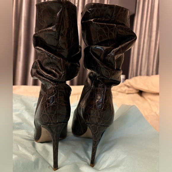 Schutz brown heeled boots size 8.5 - Picture 3 of 5